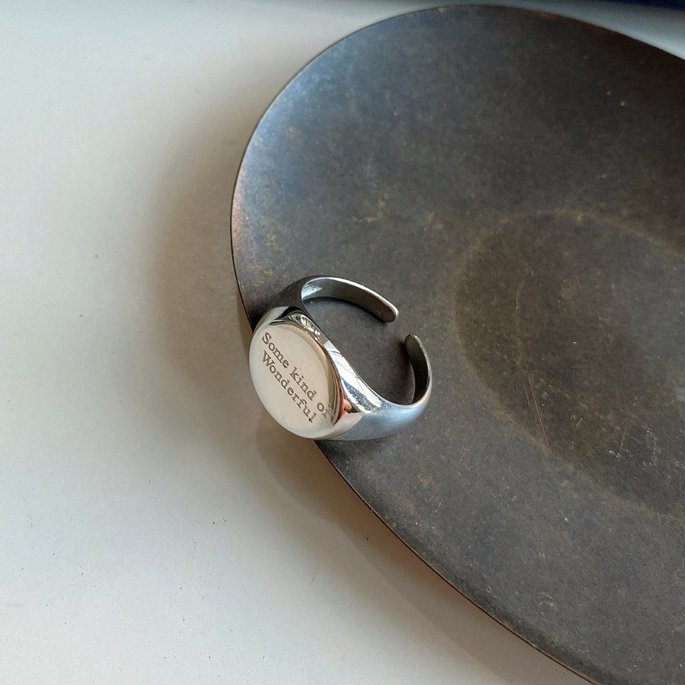 💕 LAST ONE some kind of wonderful Signet Ring Sterling Silver - Picture 9 of 11
